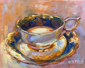 tea cup series 1 blue and gold